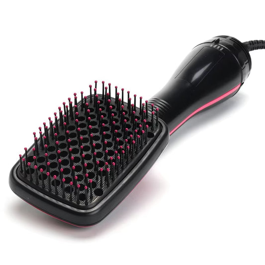 New Arrival 2 in 1 Multifunctional Hot Air Brush Comb Straightener Tangle-Free Hair Dryer Brush