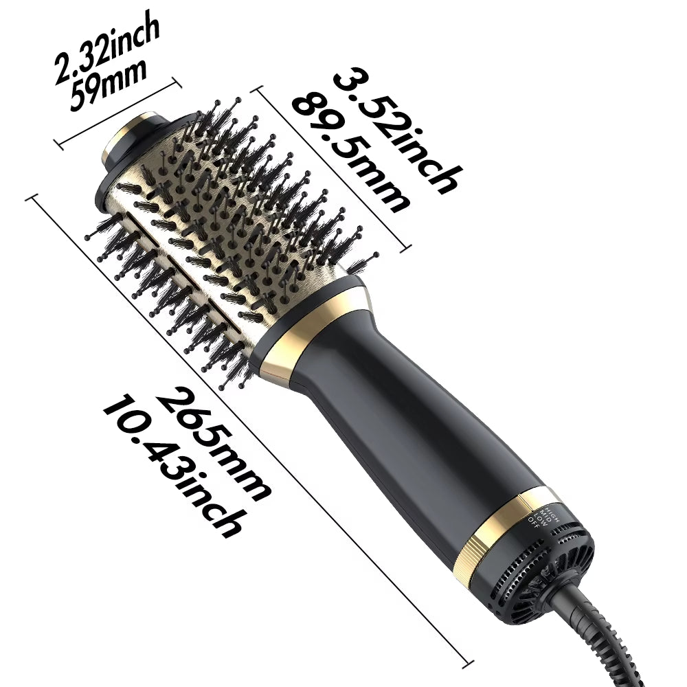 Hair Dryer Brush in One, 4In1 Hair Dryer Brush Hair Dryer with Oval Bucket, Mini Hot Air Brush for All Hair Types, Suitable Gift