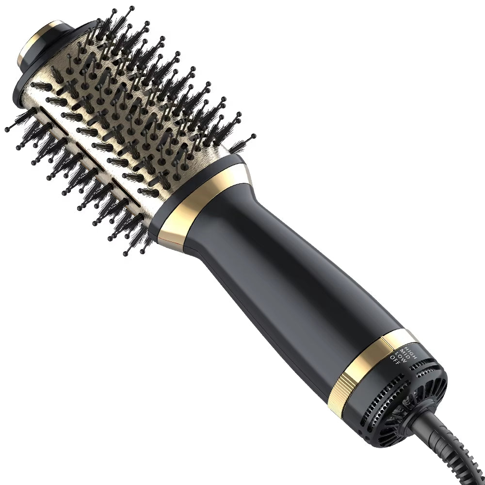 Hair Dryer Brush in One, 4In1 Hair Dryer Brush Hair Dryer with Oval Bucket, Mini Hot Air Brush for All Hair Types, Suitable Gift